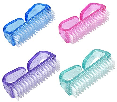NATUCE 4PCS Nagelbürste Schonende mit Griff Bügel, Handwaschbürste, Effektive Badebürste, Nagelbürste für Hand und Nagel Reinigung, Handwäsche, Bad, Küche zur Reinigung