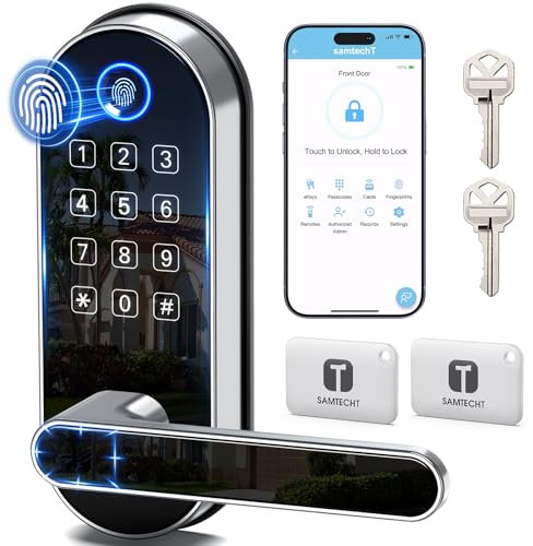 Sifely Smart Lock Serratura per porta senza chiave serratura per porta senza chiave serratura per porta con impronta digitale serratura biometrica per ingresso tastiera con codice serratura digitale