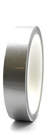 Finest Folia 10 Meter (0,79€/Meter) Zierstreifen Auto Motorrad Boot Modellbau Farbauswahl Dekorstreifen Seitenstreifen Klebestreifen (Silber, 15mm Breite)
