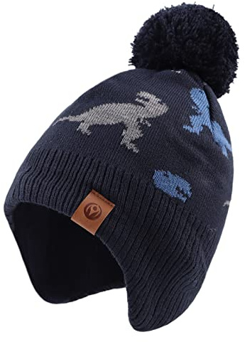 XIAOHAWANG Baby Strickmütze Winter Babymütze Junge Warme Kindermütze Junge Beanie Mütze Dicke Wintermütze für Herbst,Winter