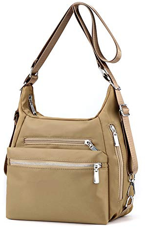 YANAIER Rucksack Tasche Damen 3 in 1 Handtasche Schultertasche Stilvolle Multifunktionale Umhängetaschen für Reise Outdoor Alltag Schule Einkauf Khaki