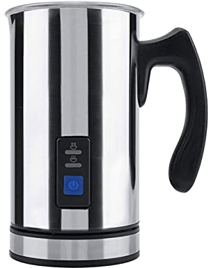 NCRD Leche Fretro Electric Leche Steamer Máquina de Espuma Suave automática Frío Calor Caliente Calentador Material silencioso for Cappuccino, Latte, Café, Plata