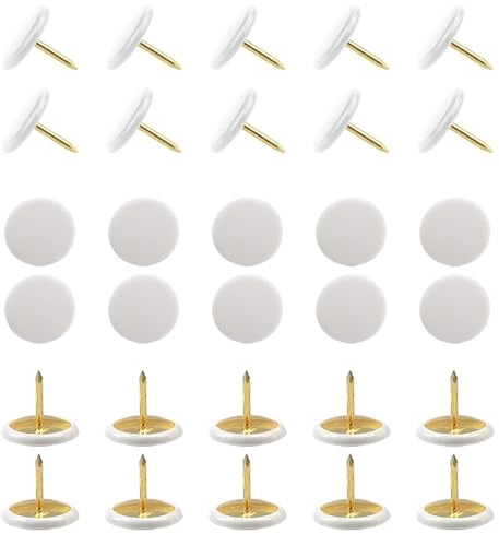 Yosawo 150 Stück Bunt Reißnägel Reißzwecken Runde Pins Thumbtacks(Weiß)