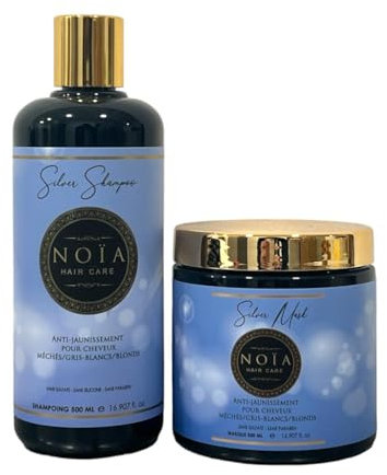 NOIA HAIR - PACK DUO SHAMPOING 500ML + MASQUE 500ML (PACK DUO SILVER ANTI JAUNISSEMENT SHAMPOING + MASQUE)