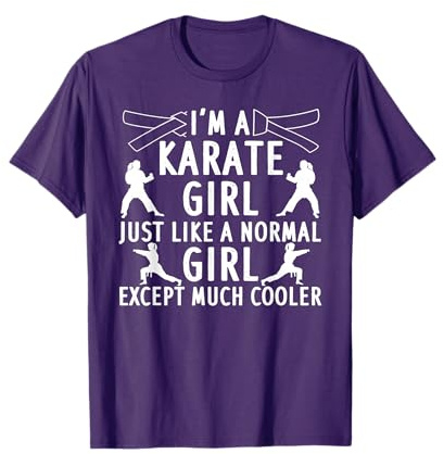 Karate Art For Girls Women Karate Black Belt Martial Arts T-Shirt