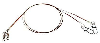 Stahlvorfächer 1x7 25cm 10kg mit Wirbel und Karabiner für Angeln auf Hecht Zander Wels