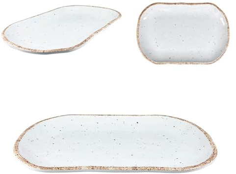 ARCA, Vassoio in Melamina Superficie Piana, Per la Tua Tavola, Design Semplice e Moderno, Colore Bianco, Collezione Tierra, 30x20x3 cm