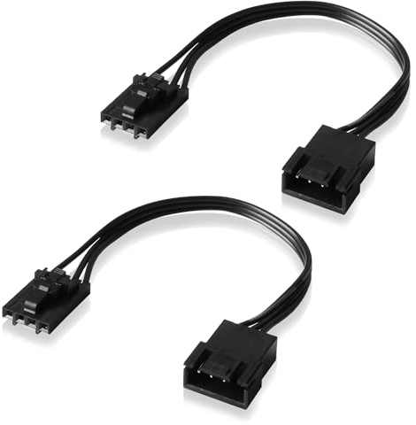 EZDIY-FAB Adapterkabel Kompatibel mit Corsair RGB HUB,Lighting Node CORE,Commander CORE und iCUE Commander CORE XT,Intelligente RGB-Beleuchtung,Kompatibel mit NZXT ARGB AER2 F-Series Lüfter (2x10cm)