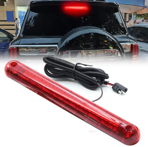 Ygmylandbb Barre de feux arrière de frein de remorque, universel Feu de Freinage Supplémentaire avec câble de connecteur SAE, 24LED Feu Stop, feux arrière étanches, 12v Rouge 1Pcs