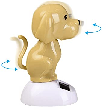 LICHENGTAI Auto Armaturenbrett Tänzerin Wackelköpfe Spielzeug Solarbetriebenes Deko, Solar Wackelfigur Hund Tanzendes Spielzeug Schüttelndes Hund Niedliches Hund Dekor Wackel Tier Figuren Statue