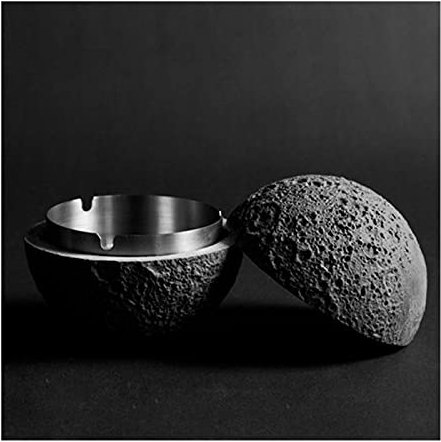 HASMI aschenbecher für draussen Edelstahl-Aschenbecher Silber Runde Aschenbecher Bar Cafe Kugeldekoration Geschenkstück Moderne Dekoration aschenbecher mit Deckel