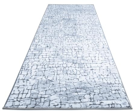 KARAT Chemin de cuisine, couloir et salon - Tapis de couloir antidérapant et moderne pour salon et chambre à coucher - Vendu au mètre - 80 x 150 cm - Motif crème/marron - Aqua