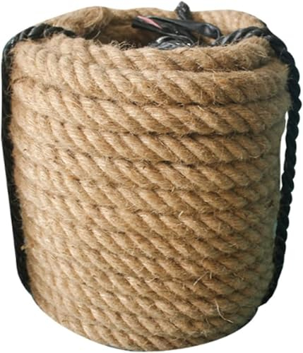 Bündelung Craft Decor Natürliches Juteseil, dickes Seil, 10 mm dickes Juteseil, 164 Fuß 50 m, natürliche Jute-Gartenschnur, Hanfseil, gedrehtes Manila-Seil, Gartendekoration, DIY, Katzenkratzer (Größe