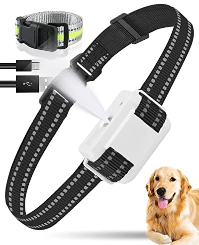 Collier en Cuir de citronnelle, [sans supplément de citronnelle] Collier en Cuir de pulvérisation avec 2 Niveaux de pulvérisation et de sensibilité réglables, Collier de Chien de citronnelle