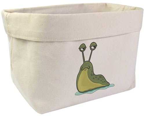 Azeeda Grote 'Mürrische grüne Schnecke' Canvas Organizer/Aufbewahrungskoffer (OR00032926)