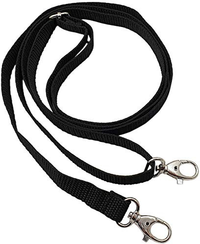 Polyester Tragegurt für Diverse Taschen mit 2 Karabinerhaken in Schwarz | Hebegurt, Transportgurt