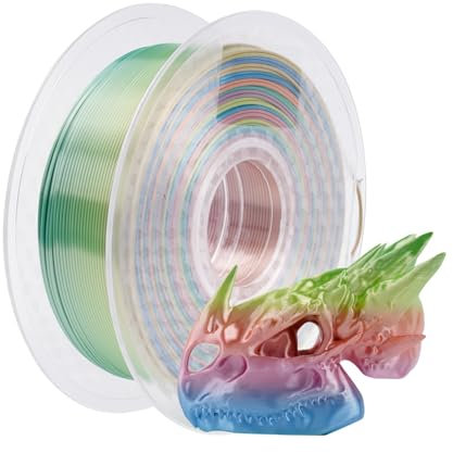 Chitu Systems Conjure Silk PLA 3D Drucker Filament, 1.75mm Dual Color Filament, Silk Rainbow 3D Druck Filament 1KG/2.2lb