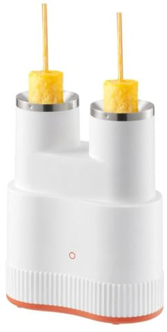 Electric Double-tube Egg Roll Machine, Double Tube Omelet Maker, Automatically rise egg rolls in 6 minutes, Vertical Omelet Maker Nonstick Eggs Sausage Roll Making Machine for Home Breakfast white白色的