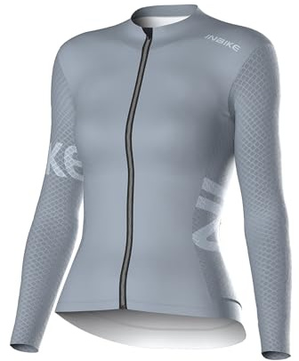 INBIKE Fahrradtrikot Damen Lang Leicht und Atmungsaktiv Lange Fahrradbekleidung Lila Grau Blau Optional MZ050