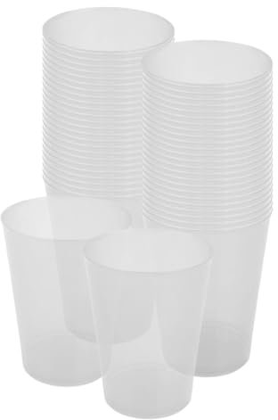 AC ALL CATERING Vasos de Sidra de Plástico Transparente Reutilizables y Reciclables para Fiestas, Eventos y Barbacoas - Aptos para lavavajillas - 25 unidades.