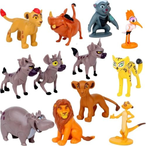 L-ion Figuren Tortendeko, L-ion Cake Topper Set Cartoon Tortenaufleger Mini Tortendekoration Mini Figuren Kuchendeko Kuchenfiguren für Kuchen Geburtstag Dekoration Kinder Party