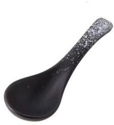 Cucharas de sopa chinas, cucharas de sopa asiáticas de cerámica, Cuchara pequeña, vajilla Retro, cuchara de arroz con mango largo, cuchara grande de cerámica, cuchara for el hogar, cucharas de cena(Bl