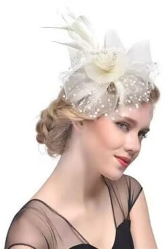 Lxing Fascinator-Hut, Fascinatoren für Frauen Mädchen Tee Party Hüte Frauen Fascinator Stirnband mit Haarspange