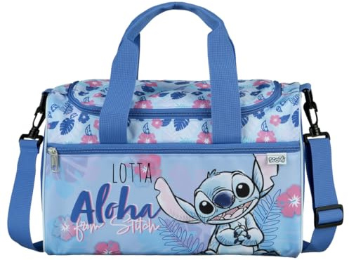 Undercover Sac de sport pour enfants Disney Stitch - Personnalisé avec nom - Petit sac de voyage Weekender pour fille