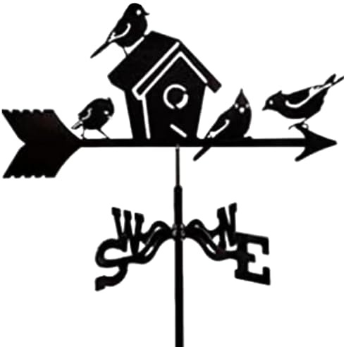 Vogelnestform Wetterhahn Aus Metal, Tiermotiv Windfahne Windspiel Rostfreier Stahl Weathervane Dachmontage Wetterfahne Deko-Wetterfahne Für Wind Direction Indicator Und Dach Garten Deko