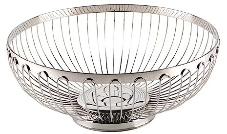 ULTECHNOVO Cestino in Acciaio Inossidabile Per Verdure e Frutta Multifunzionale Decorativo Anti-scivolo Per Cucina e Tavola
