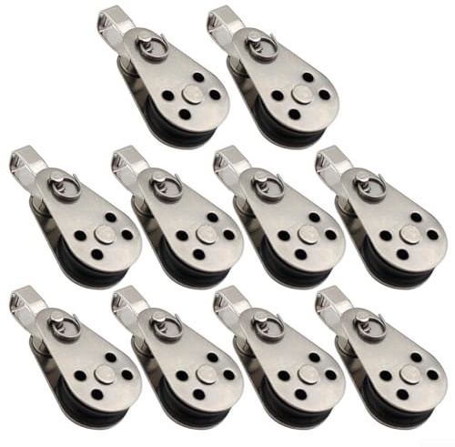 High Performance Stainless Steel Pulleys Pack of 10 for Marine Activities (304)