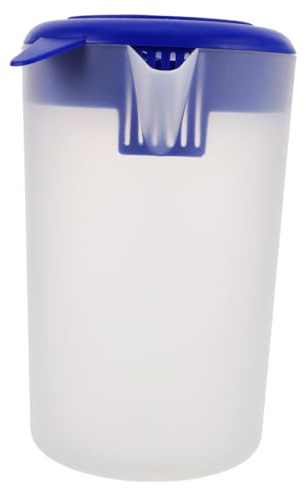 VALICLUD Jarra De Agua De Gran Capacidad 5l Con Acabado Mate De Plástico Resistente Tapa Antipolvo y Mango Ergonómico Para Bebidas Frías Uso Doméstico y Comercial