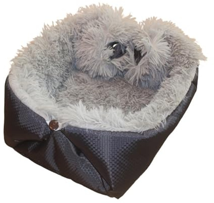 Xiyocadt 2 in 1 Plüsch Weich Katzenkissen,Katzenbett Flauschig 61x51cm,Kuschelsack Hund Katzenkissen Wärmeisolierung Verdicken,2-in-1-Schlafsack Für Kleine Hunde Für Und Andere Kleintiere (Schwarz)