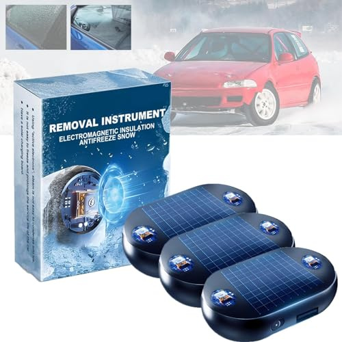 Electromagnetic Car Snow Removal Device, Anti-freeze Molecular Windshield Snow Removal Window Glass Instrument, Antifreeze Winter Microwave Molecular Deicing Instrument (3PC)