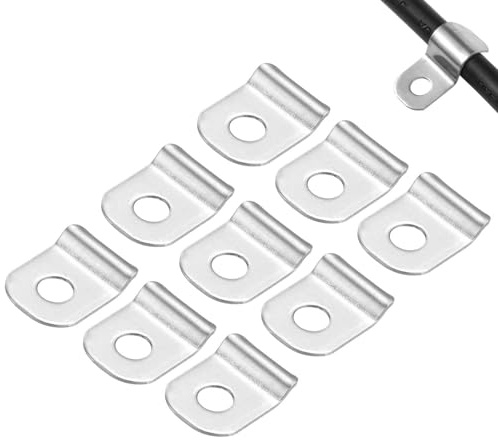 NOLACE 50Pcs U Tube Pince 2mm, Fixation Câbles Tuyaux | 304 Acier Inoxydable Epaissi, Cavalier Cable Electrique, Fixation pour Tube
