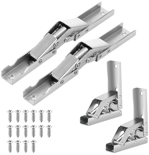 4 Stück 90 Grad Scharniere Klappbar Robustes Regal Scharnier Klappbar Versteckte Tischhalter Scharnier Schrank-Klappscharnier Weit Verbreitet Klappenscharnier Mit 16 Schrauben