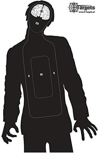 Große Zielscheiben Zombie Silhouette / 53x84 cm/Papier 120g/m²