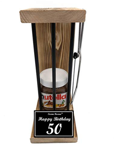Nutella - Geschenke 50 Geburtstag Eiserne Reserve Black Edition Nutella Glas (1 x 450 g) Happy Birthday 50 Geburtstag