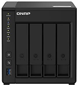 Qnap TS-451D2-4G 40TB 4 Bay Desktop NAS System | Installato con 4 dischi rigidi Seagate IronWolf da 10 TB