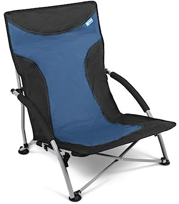 Kampa Low Camping Chair - Foldable & Portable Beach Chairs Lightweight for Fishing, Camping, Festival & Picnic - Compact Folding Seats for Outdoor Use - Model: Sandy