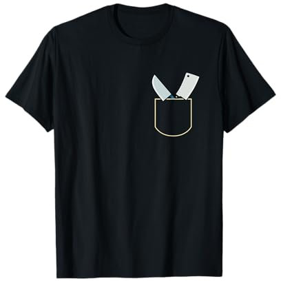 Coltello da macellaio in tasca regalo carne Maglietta