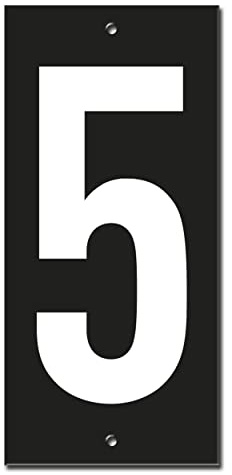 THIRARD 00967175 - Plaque Signalétique 56X130mm 5 À Visser - Plaque murale avec signalétique - Chiffre 5 - Accessoires/Equipements - Equipement De Porte