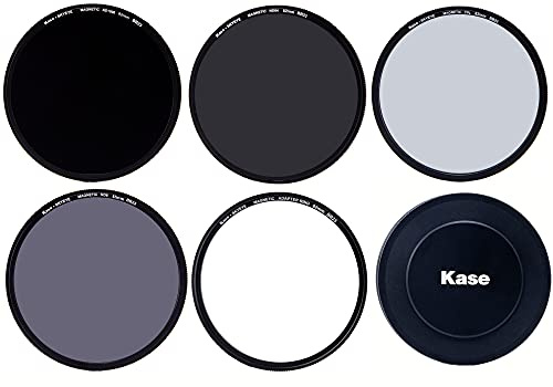 Kase Skyeye 82mm Magnetic Pro 4 Filter ND Set MC Optical Glass Incl CPL, ND8, ND64, ND1000, Lens Cap, Case & Adapter 82