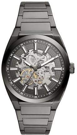 Fossil Everett Herren-Automatikuhr mit mechanischem Uhrwerk und Skelett-Zifferblatt