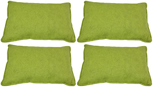 Sensalux Sitzkissen für Bierbänke, Sitzpolster aus robustem Nadelfilz, besonders rückstellkräftig, hoher Sitzkomfort, Bierbankkissen, Apfelgrün 4er Pack