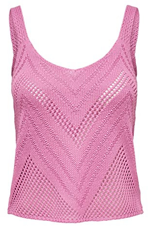 JDY Camiseta de Tirantes para Mujer Jdysun Noos KNT, Rosa Fucsia., M