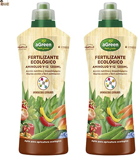 BricoLoco.com Fertilizante plantas orgánico 100% ecológico. Abono líquido. 2,5 LTS (2x1,25lts) Complejo nutritivo materia orgánica, aminoácidos y nutrientes. Interior, exterior, huerto o jardín. (2)
