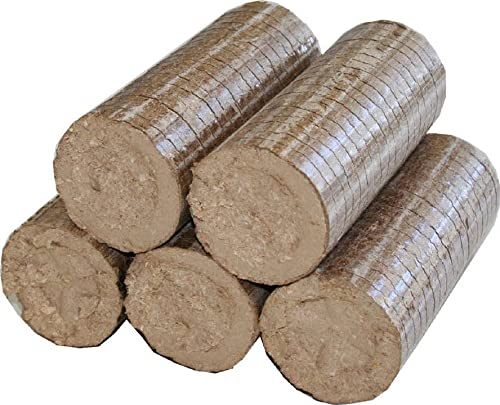 Briquetas de Madera Natural – 15kg- 7.5cm Diámetro - Alto Poder calorífico - para chimeneas, Estufas, hornos de leña
