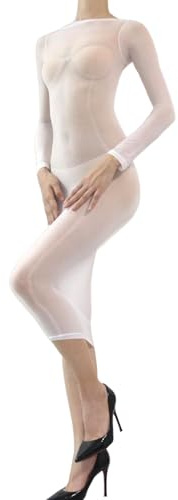 RUIBAVYA Bodystocking Donna Vestiti Sexy Lucidi Collant Catsuit Bodysuit Sexy Full Body Catsuit