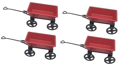 Toyvian 4stücke Teiliges Miniatur Gartenwagen Deko Für Puppenhaus Und Feengarten Zubehör Für Miniaturwelten Und -projekte